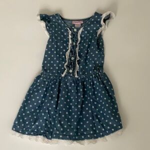 Blue Polka Dot Kids Dress